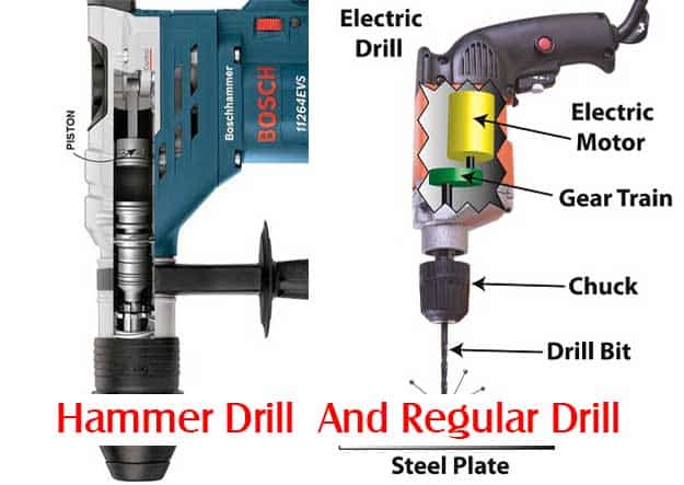 Hammer-drill-and-regular-drill