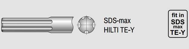 SDS max drill bit structure