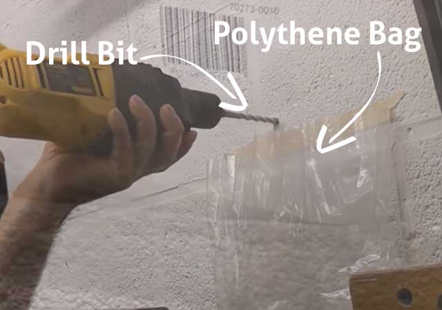 polythene bag drill dust collecting