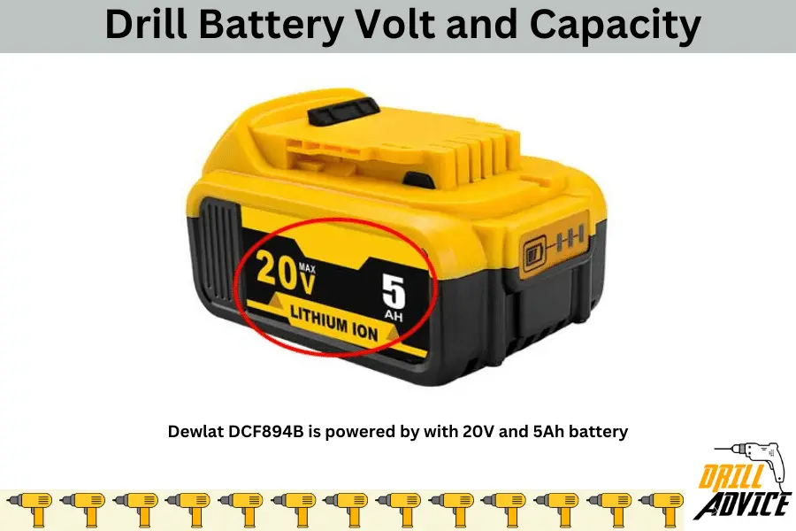 drill battery volt and capacity