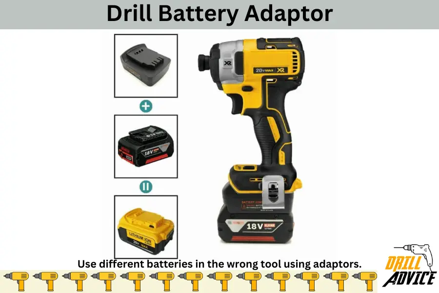 Drill battery adaptor