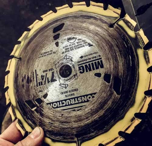 Dirty table saw blade