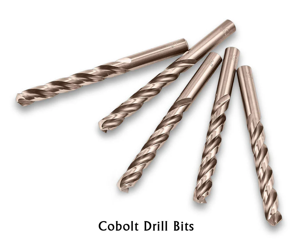 Cobalt Drill Bits are dull gold color
