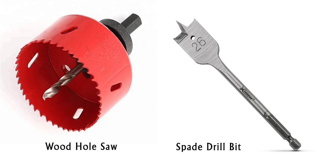 hole saw and spade bit