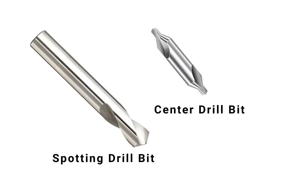spotting hole and center drill bits