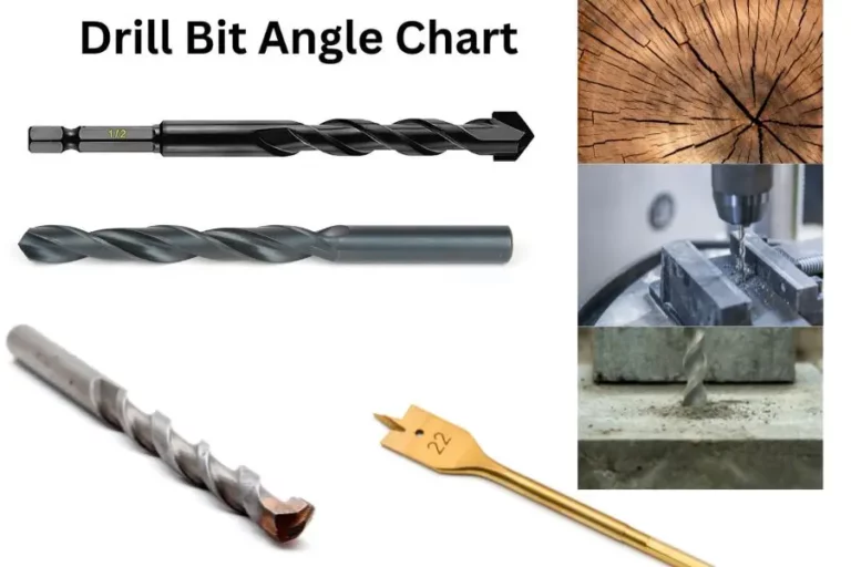 drill bit angle chart
