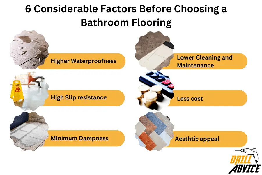 Bathroom floor selection factors