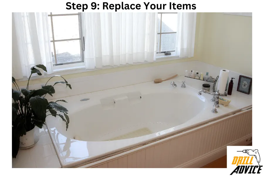 rearrange the bathtub
