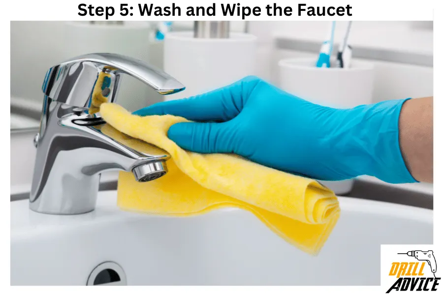 wipe the faucet